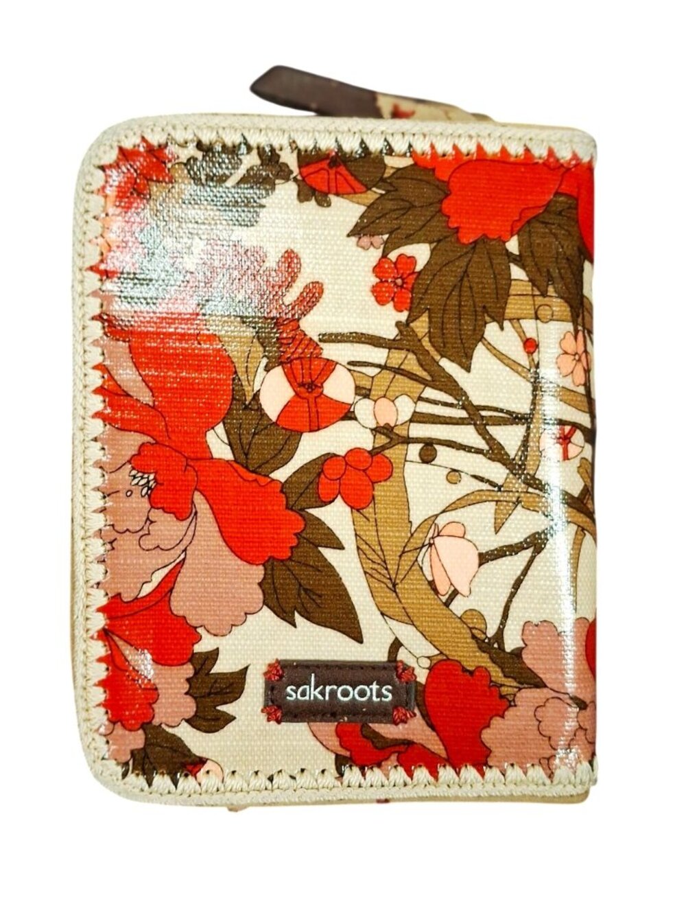 Sakroots Floral Print Zip-Around Wallet With Multiple Card Slots And Coin Pocket
